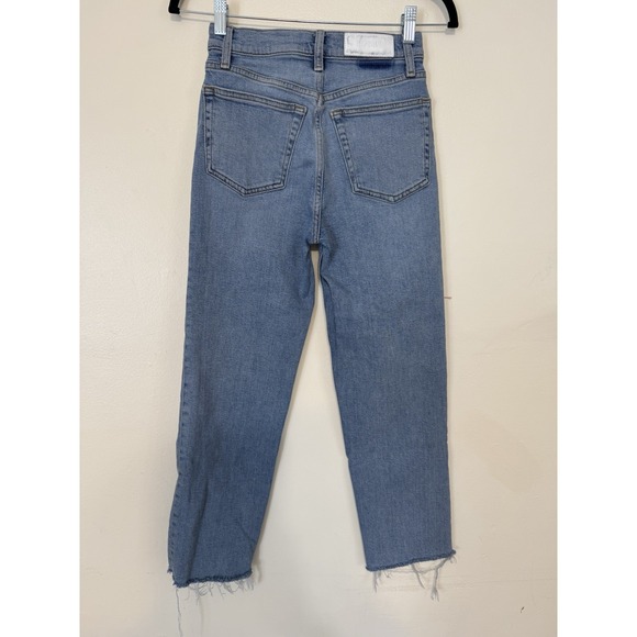 Re/Done‎ - 70s Stove Pipe Jeans Size 24 Stretchy Blue - Picture 4 of 10